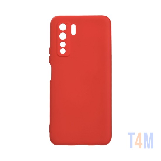 Capa de Silicone para Huawei P40 Lite 5g Vermelho